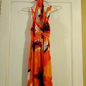 Long silk like dress